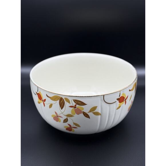 Vintage Halls Superior Jewel Tea Autumn Leaf Large 9" Mixing Bowl / Serving Bowl - Picture 1 of 3